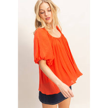 Load image into Gallery viewer, Gathered Puff Sleeve Blouse