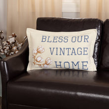 Load image into Gallery viewer, Ashmont Bless Our Vintage Home Pillow 14x22