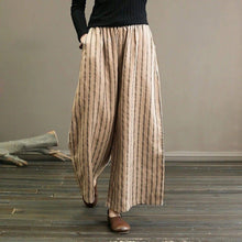 Load image into Gallery viewer, Striped Casual Straight Leg Cropped Trousers