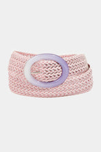 Load image into Gallery viewer, Intricate Mesh Braid Oval Hoop Buckle Belt