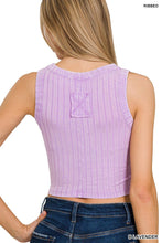 Load image into Gallery viewer, `.Ribbed Sleeveless Crop Tank Top