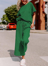 Load image into Gallery viewer, Comfy Textured Top Wide-Leg Pant Set 13 Colors