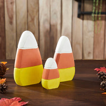 Load image into Gallery viewer, Candy Corn Wood Decor Set of 3 Sizes