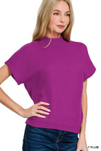 Load image into Gallery viewer, Mock Neck Short Sleeve Sweater