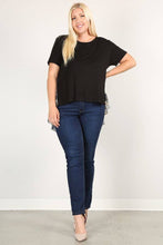 Load image into Gallery viewer, Plus Size Top Hi Low Hem Plaid 17581-T
