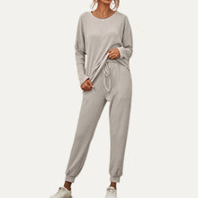 Load image into Gallery viewer, Chic And Cozy Ribbed Two-Piece Loungewear Set