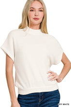 Load image into Gallery viewer, Mock Neck Short Sleeve Sweater