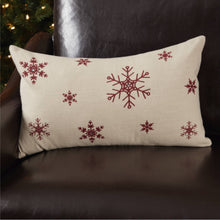 Load image into Gallery viewer, Market Place Natural Snowflake Pillow Cover 20Lx12W