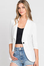 Load image into Gallery viewer, CWOBL102_Long Sleeve Stretch Open Front Blazer Jacket