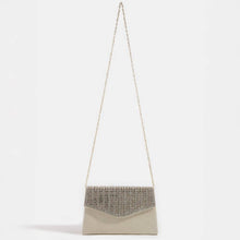 Load image into Gallery viewer, Rhinestone Trim Envelope Clutch Bag