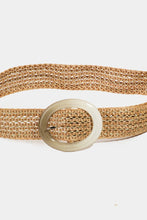 Load image into Gallery viewer, Intricate Mesh Braid Oval Hoop Buckle Belt