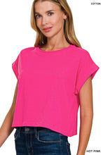 Load image into Gallery viewer, Cotton Folded Sleeve Top