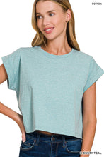 Load image into Gallery viewer, Cotton Folded Sleeve Top