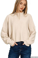 Load image into Gallery viewer, Mock Neck Fall Crop Sweater