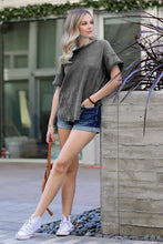 Load image into Gallery viewer, Washed Baby Waffle Short Sleeve Top