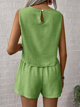 Load image into Gallery viewer, Solid color tank shorts fashion two-piece set