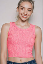 Load image into Gallery viewer, `.Ribbed Sleeveless Crop Tank Top