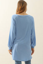 Load image into Gallery viewer, CWTTL1491-P_PLUS SIZED R NECK LONG SLEEVE SLUB LONG KNIT TOP