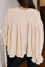 Load image into Gallery viewer, Pleated Ruffle Long Sleeve Chiffon Blouse | S-XL