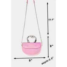 Load image into Gallery viewer, Glossy Semi Circle Top Handle Bag