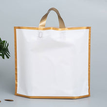 Load image into Gallery viewer, 12"x3"x10" frosted gold border EVA gift bag