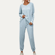 Load image into Gallery viewer, Chic And Cozy Ribbed Two-Piece Loungewear Set