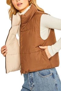 Woven Solid Reversible Vest: 2-2-2 (S-M-L) / IVORY