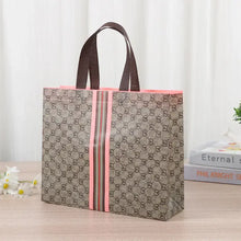 Load image into Gallery viewer, Luxury Grid Pink Stripes Non-woven Gift Bag