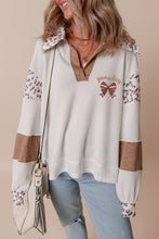 Load image into Gallery viewer, GAME DAY Embroidered Graphic Leopard Waffle Top | S-XL