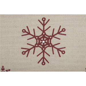 Market Place Natural Snowflake Pillow Cover 20Lx12W