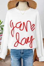 Load image into Gallery viewer, Fashion-W Tinsel Game Day Drop Shoulder Graphic Sweatshirt