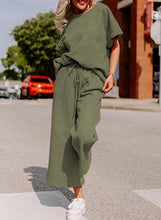Load image into Gallery viewer, Comfy Textured Top Wide-Leg Pant Set 13 Colors