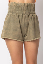 Load image into Gallery viewer, NP70123-High-Waist Washed Twill Shorts