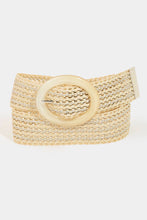 Load image into Gallery viewer, Intricate Mesh Braid Oval Hoop Buckle Belt