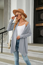 Load image into Gallery viewer, CWOCAL2125_LONG SLEEVE KNIT CARDIGAN WITHOUT BUTTON SHORT