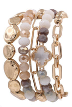 Load image into Gallery viewer, Beaded Clover Accent Jewelry Set Bracelet