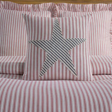 Load image into Gallery viewer, Timeless Ticking Red Star Pillow Cover 18Lx18W