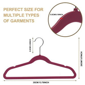PL036 - 13.5" Kids Plastic Shirt Hangers - Raspberry