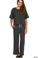 Load image into Gallery viewer, ..0903 Raised Rib Short Sleeve Tee &amp; Pants Set SI-28709
