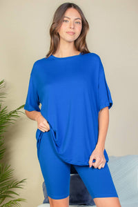 Loose Fit Top & Bike Shorts Set