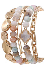 Load image into Gallery viewer, Beaded Clover Accent Jewelry Set Bracelet