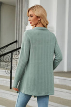 Load image into Gallery viewer, CWOCAL2125_LONG SLEEVE KNIT CARDIGAN WITHOUT BUTTON SHORT