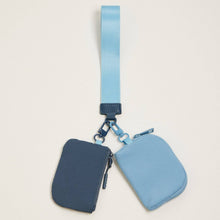 Load image into Gallery viewer, Dual Color Coin Purse Key Chain Wristlet