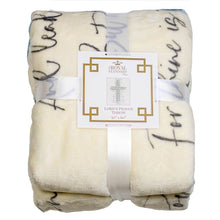 Load image into Gallery viewer, Lord&#39;s Prayer Throw   Soft White/Ice/Gray   50x60