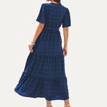 Load image into Gallery viewer, Powerful Women Flowly Swiss Dot Short Sleeve Maxi Dress