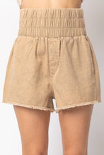 Load image into Gallery viewer, NP70123-High-Waist Washed Twill Shorts