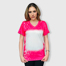 Load image into Gallery viewer, V-Neck FAUX Bleached Tees