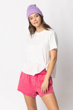 Load image into Gallery viewer, NP70123-High-Waist Washed Twill Shorts