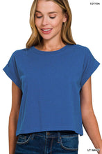 Load image into Gallery viewer, Cotton Folded Sleeve Top
