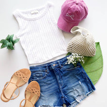 Load image into Gallery viewer, `.Ribbed Sleeveless Crop Tank Top